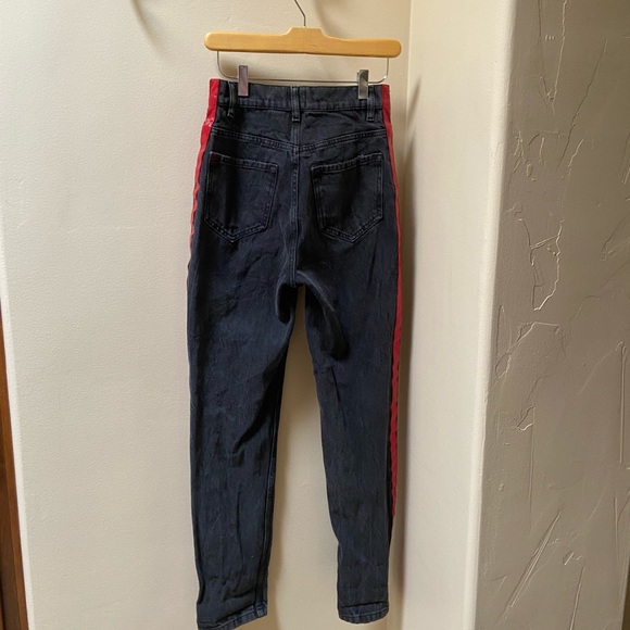BDG black jeans with red detail on sides - Picture 7 of 9